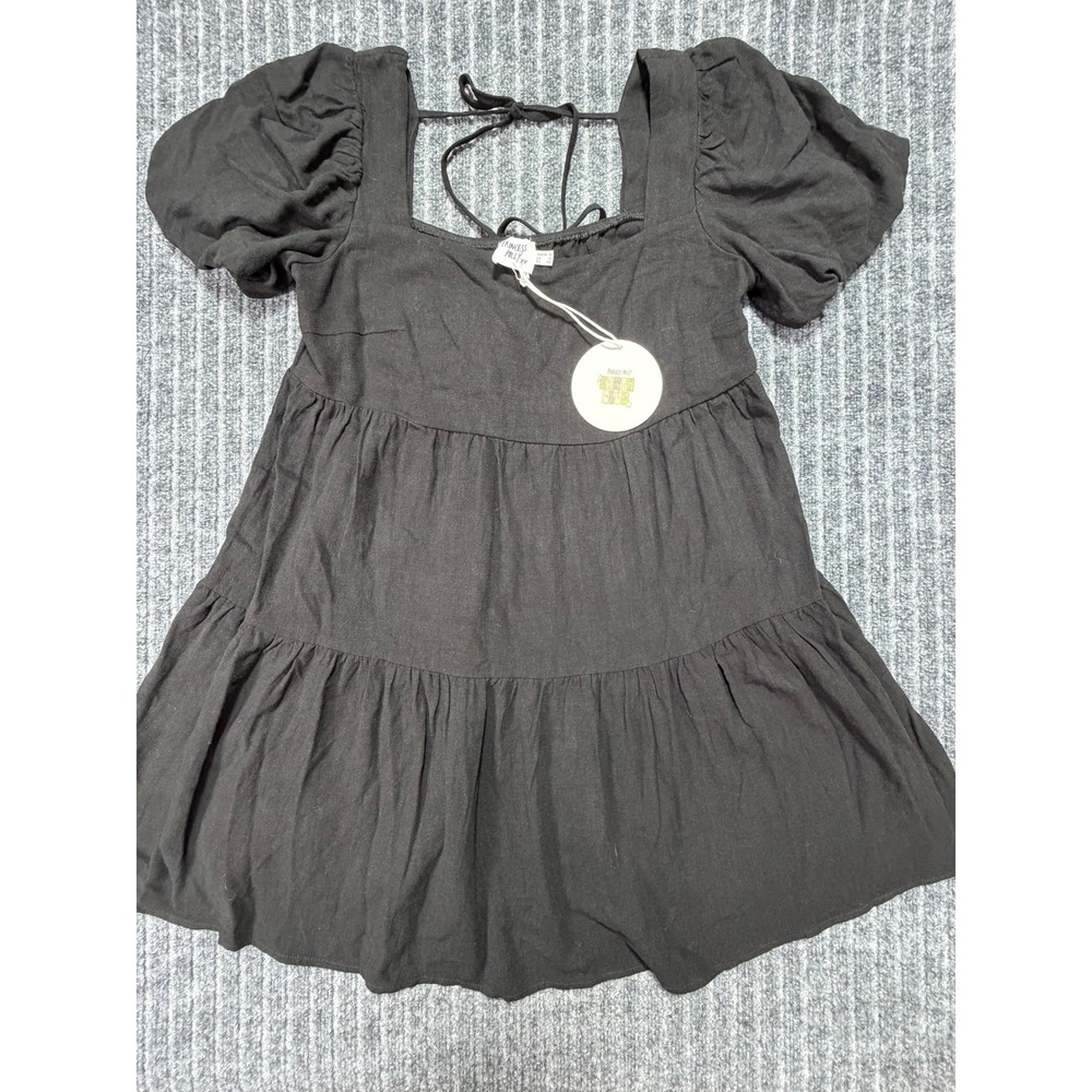 Princess Polly Zalia Mini Dress Womens 10 Puff Sleeve Tiered Babydoll Coquette